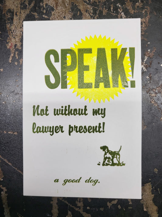 "A Good Dog" Letterpress Print